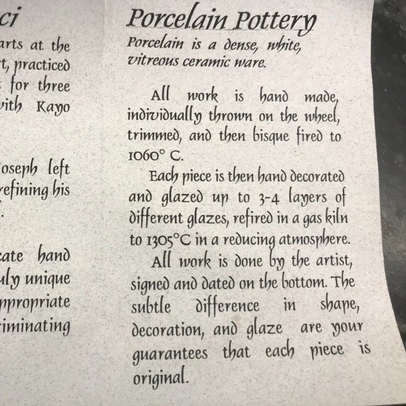 Hand made & painted PORCELAIN Pottery BOWL SET - Picture 12 of 14